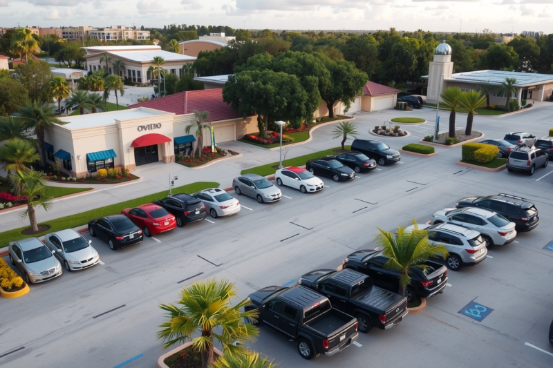 Convenient Parking Lots In Oviedo, Florida
