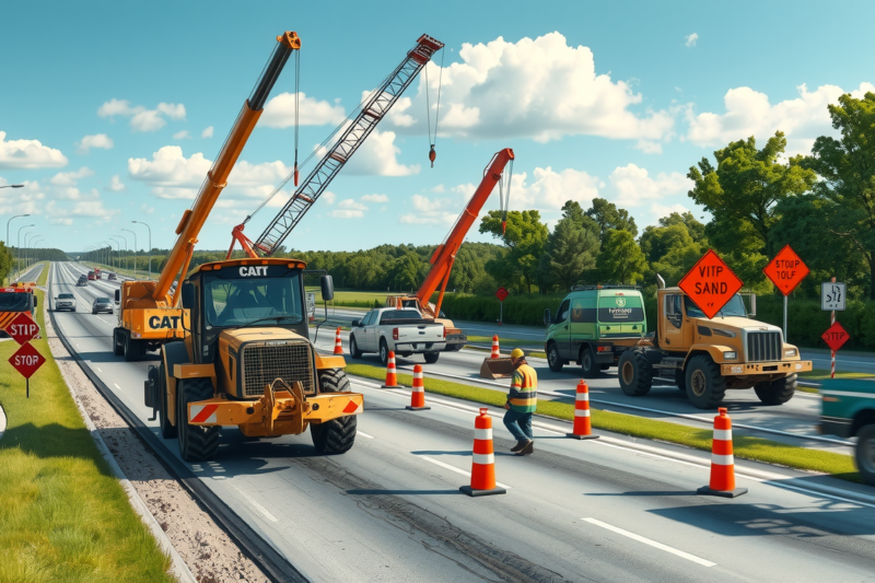 Building The Future: Road Construction In Oviedo, Florida